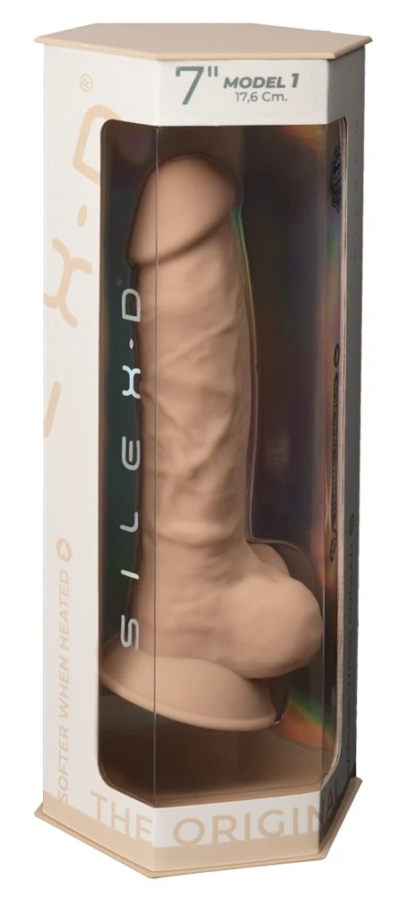 SILEXD siliconen dildo met geheugeneffect en zuigvoet