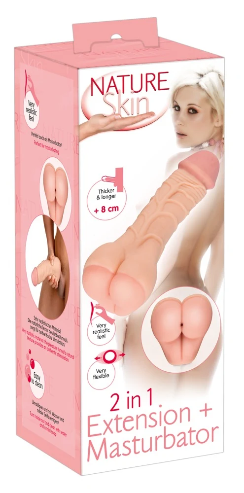 Penisvergroting sleeve en masturbator 21 cm