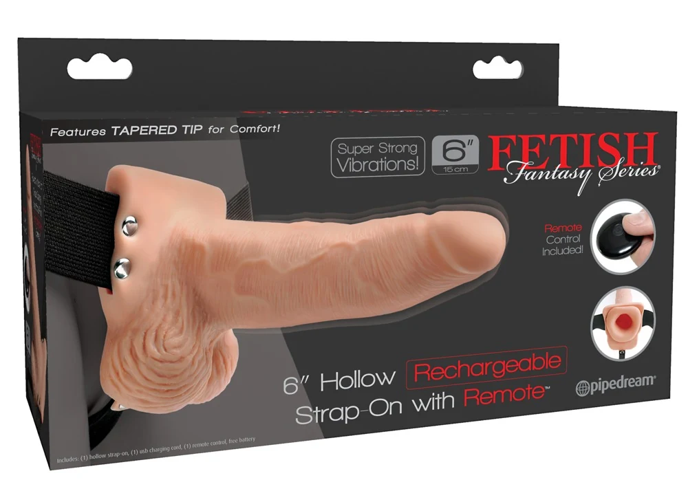 Vibrerende holle natuurvibrator met strap-on