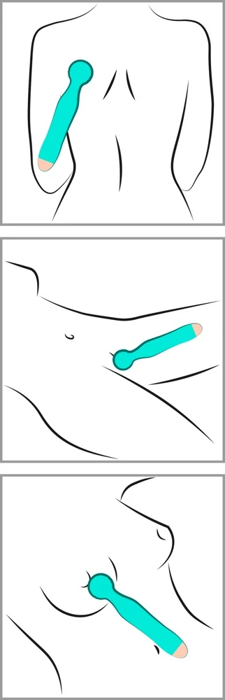 Groene mini vibrator met flexibele kop