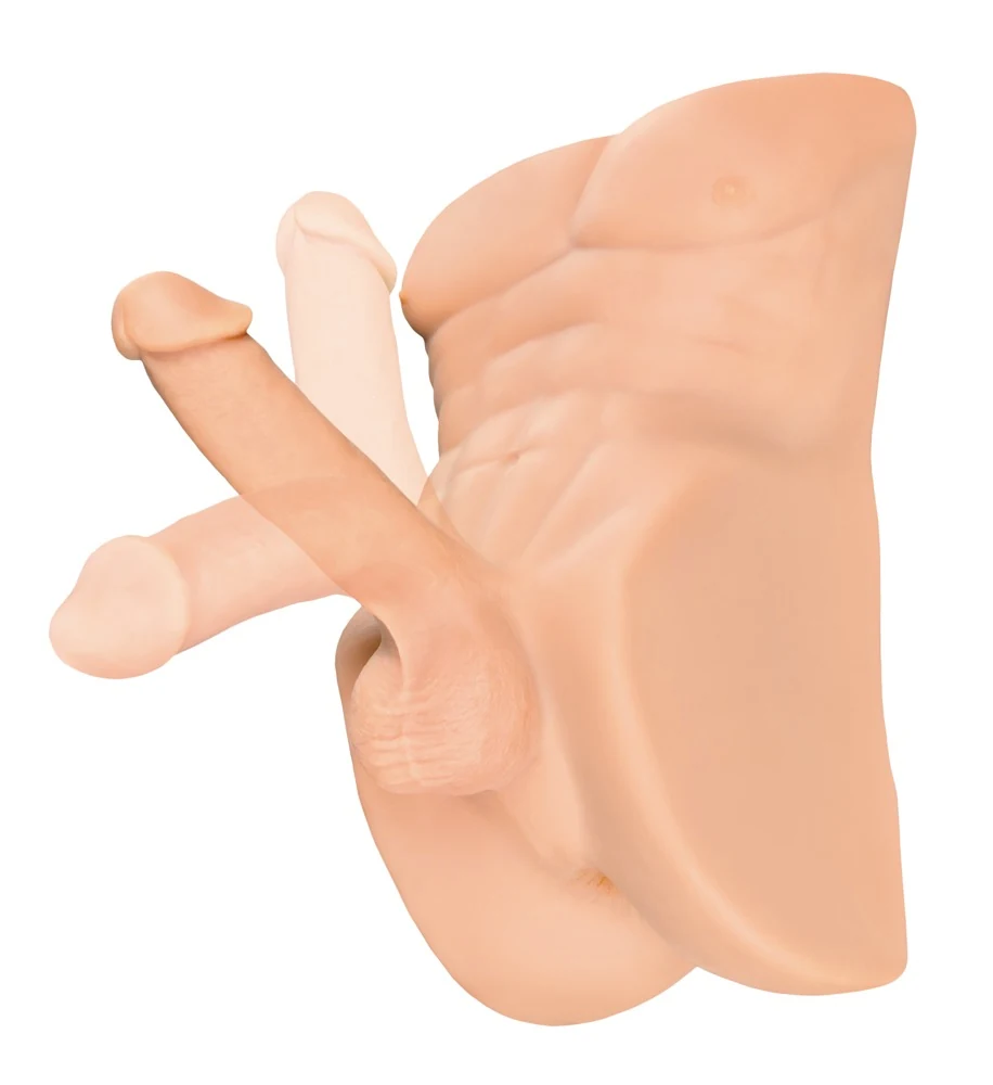 PDX Plus mannelijke torso met flexibele penis