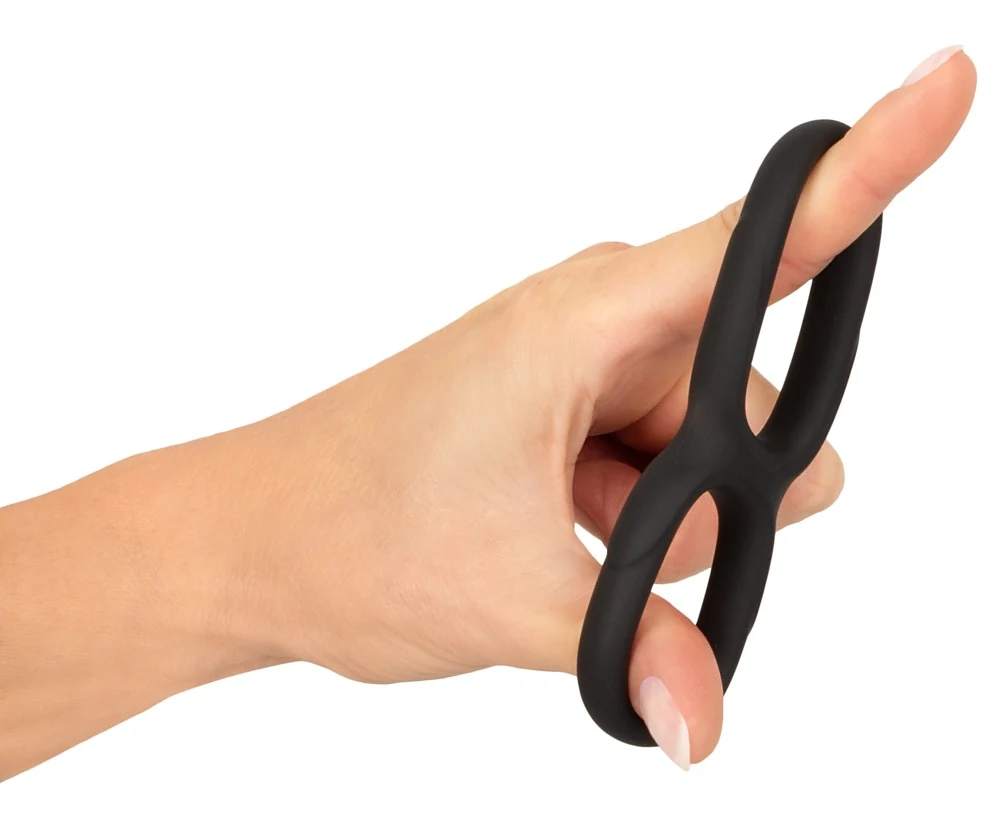 Erecto dubbele cockring van siliconen