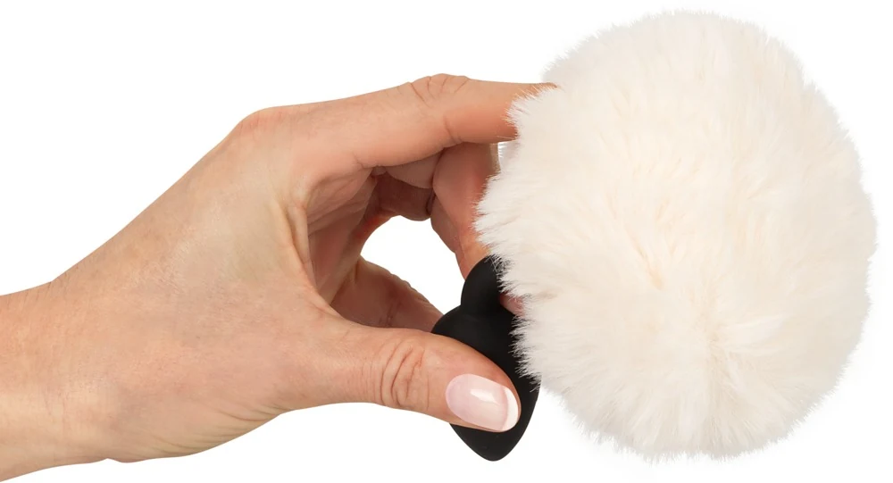 Konijnenstaart buttplug siliconen S