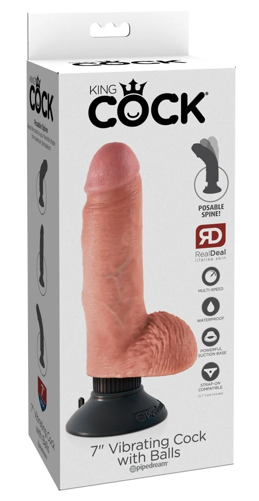 Buigbare natuurlijke vibrator met zuigvoet