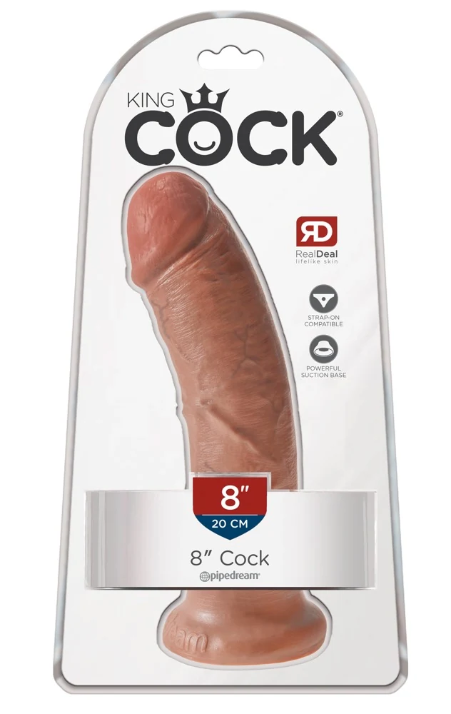 Realistische dildo met zuigvoet 21,5 cm