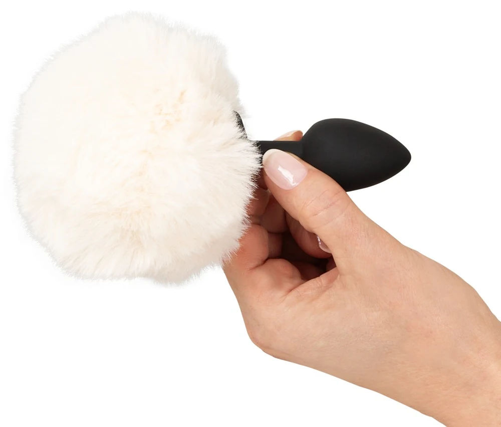 Konijnenstaart buttplug siliconen S