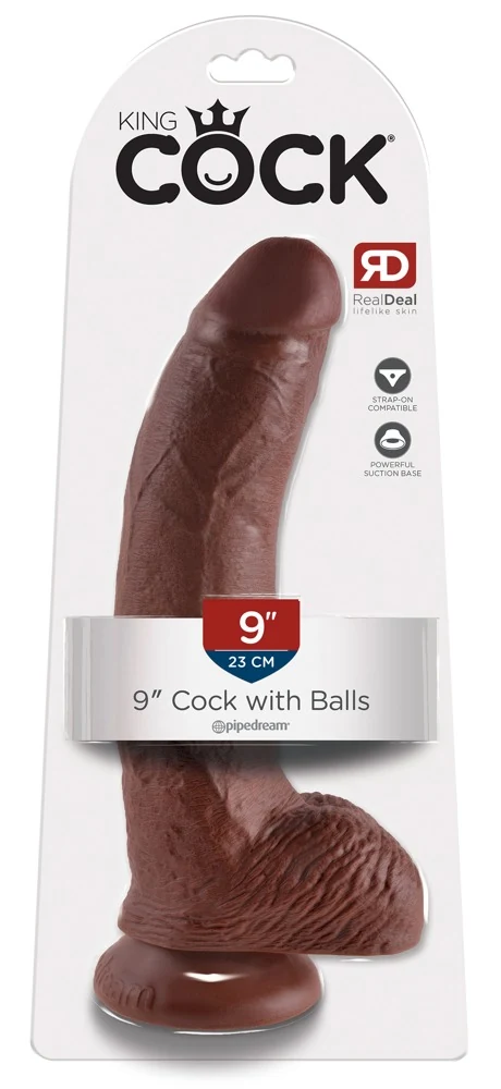 Realistische dildo met zuigvoet 22,9 cm