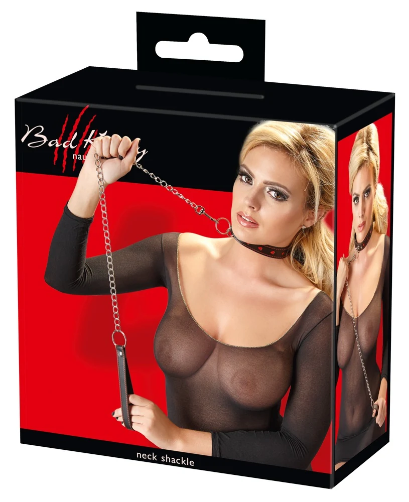 Bad Kitty nekband met riem