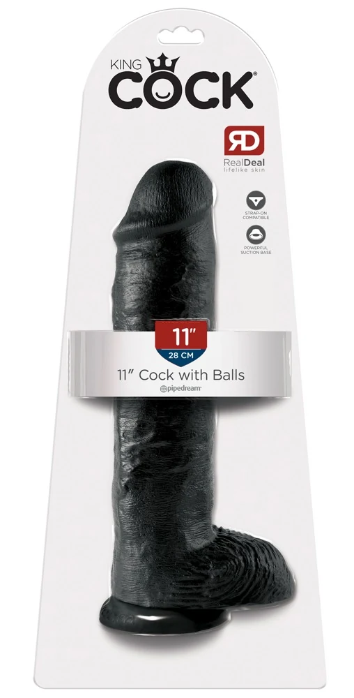 Realistische dildo met zuigvoet 28 cm