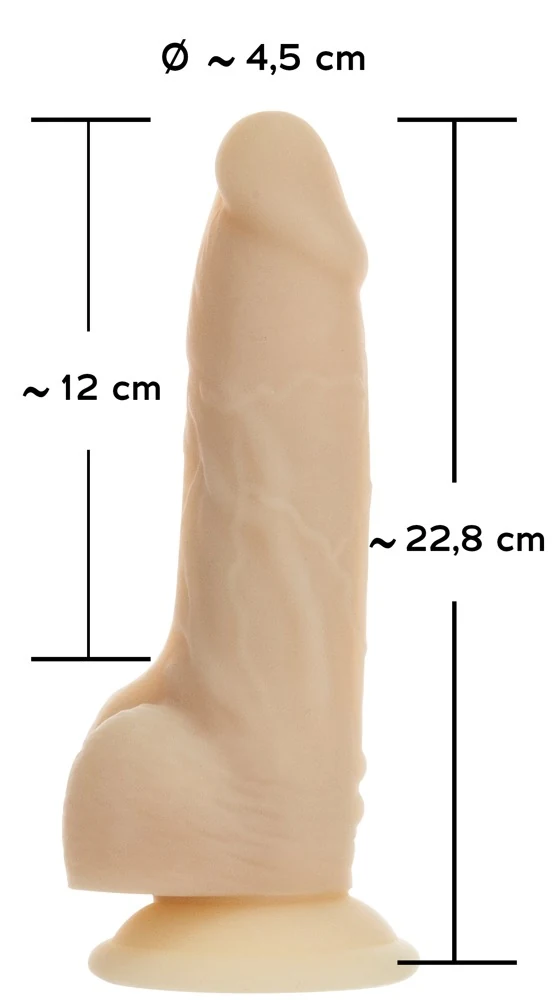 Naked Addiction roterende en vibrerende dildo 17,8 cm