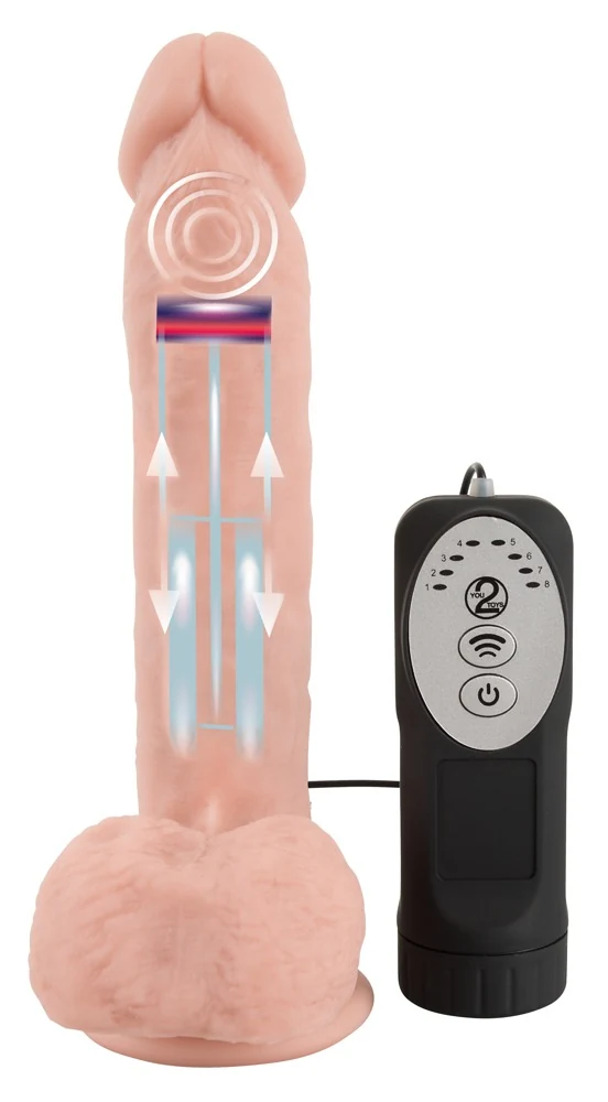 Natuurlijke vibrator met roterende en trillende stimulatie