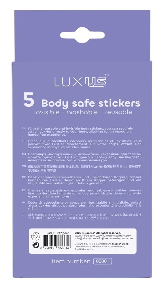 Kiiroo Luxus Kleefstickers