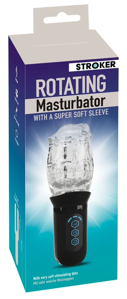Roterende masturbator met zachte sleeve