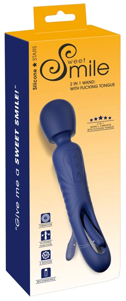 Sweet Smile 2-in-1 Wand met Flicking Tongue