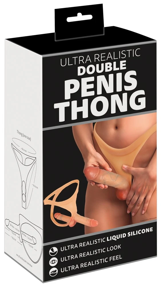 Dubbele Penis String van siliconen