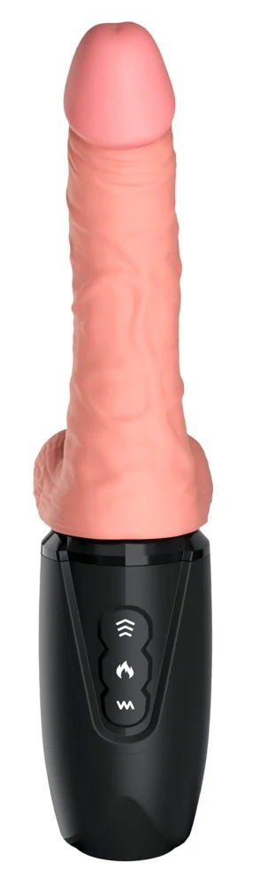 Levensechte penis vibrator met warmte en stootfunctie