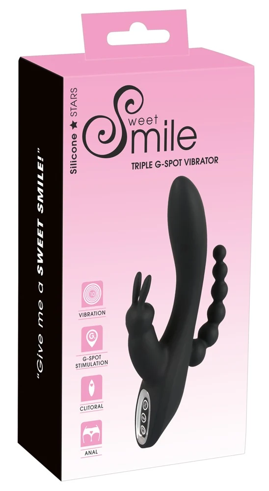 Rabbit vibrator met clitoris- en anusstimulator