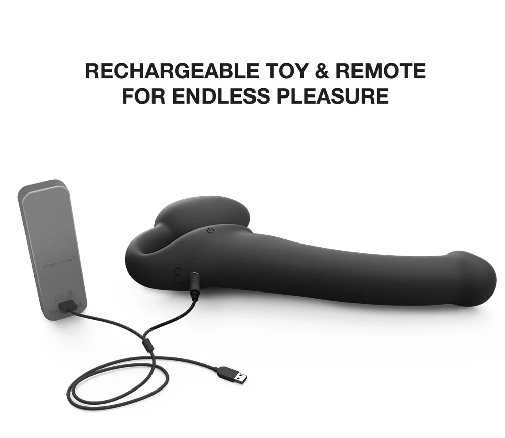Vibrating Bendable Strap-On met 3 motoren