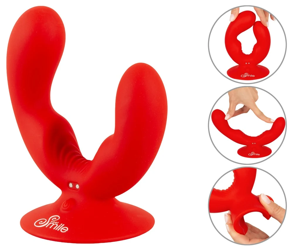 Sweet Smile dubbele vibrator met zuigbasis