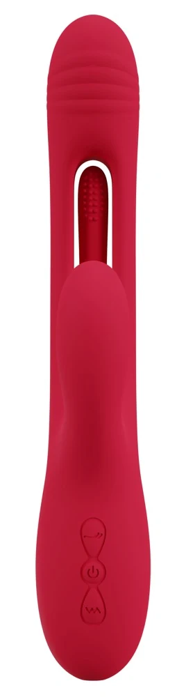 Rabbit vibrator met trillende tongfunctie