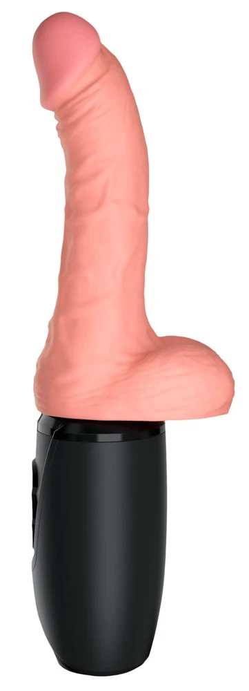 Levensechte penis vibrator met warmte en stootfunctie