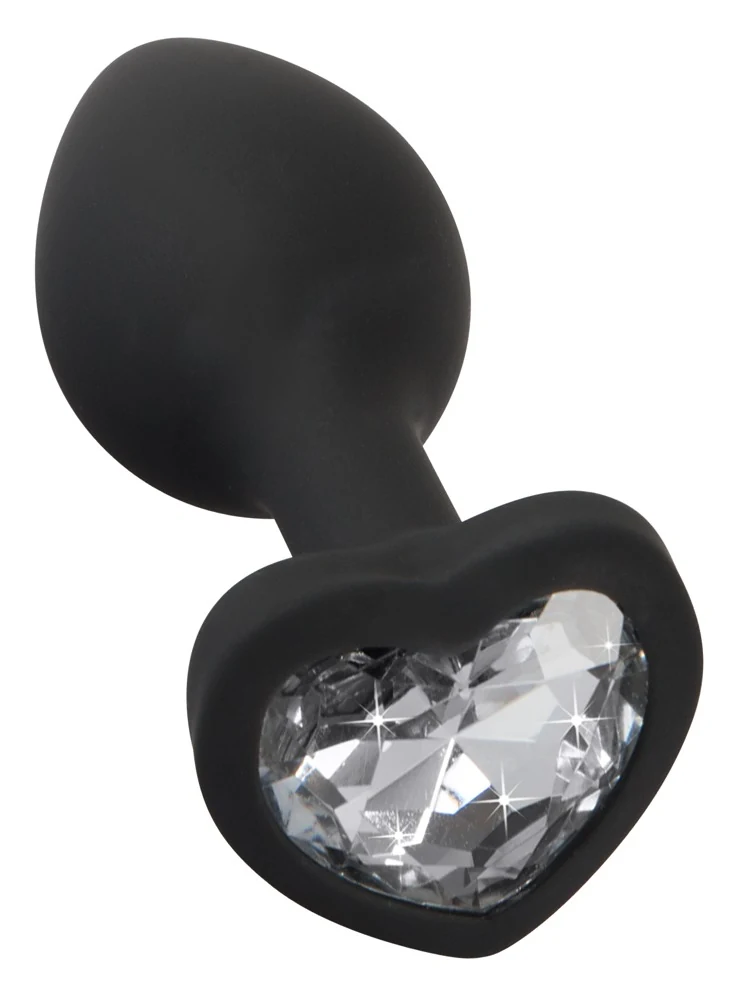 Buttplug met hartvormige edelsteen