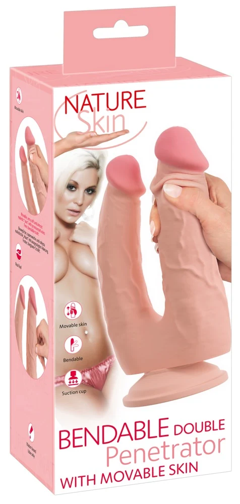 Buigbare dubbele penetrator met beweegbare huid