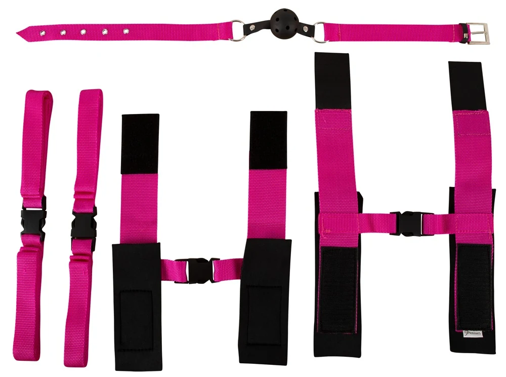 10-delige bondage set met boeien, knevel en blinddoek