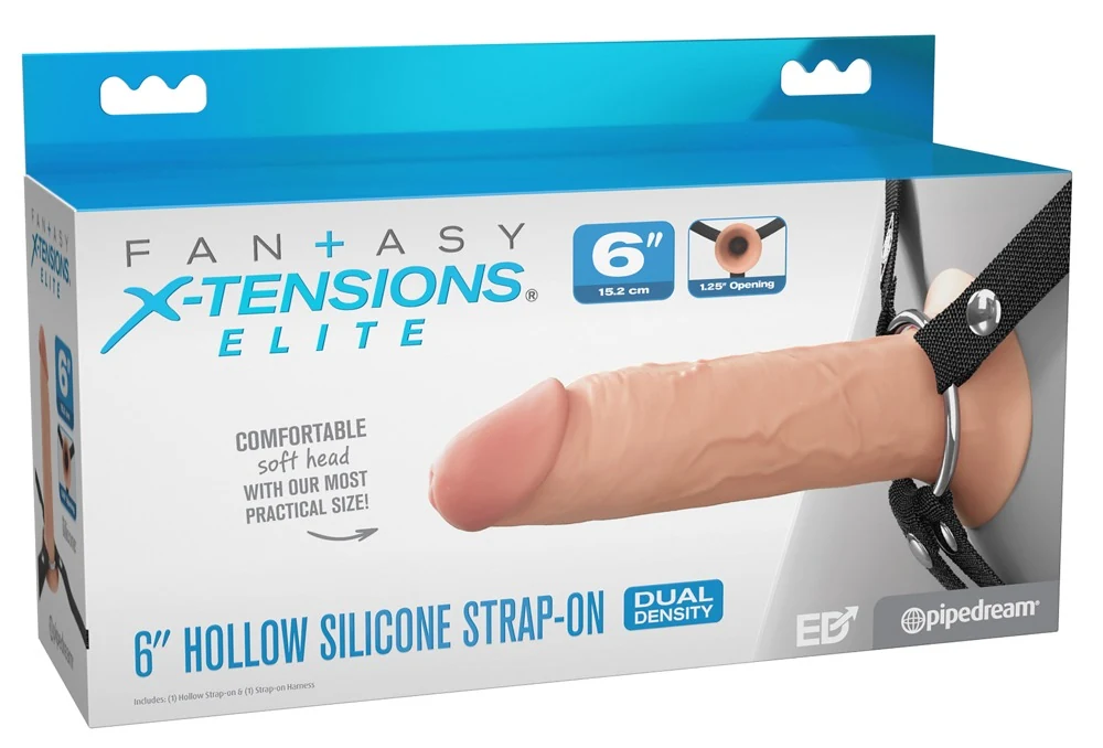 Fantasy X-tensions Elite hollow silicone strap-on 16,5 cm
