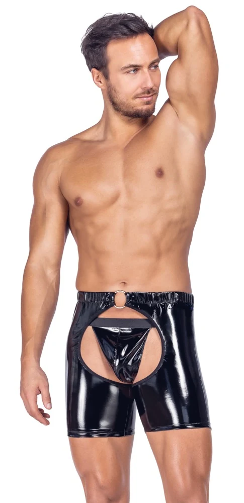 Black Level vinyl chaps met string