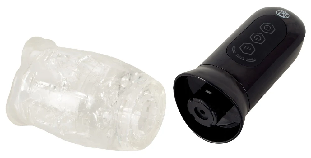 Roterende masturbator met zachte sleeve
