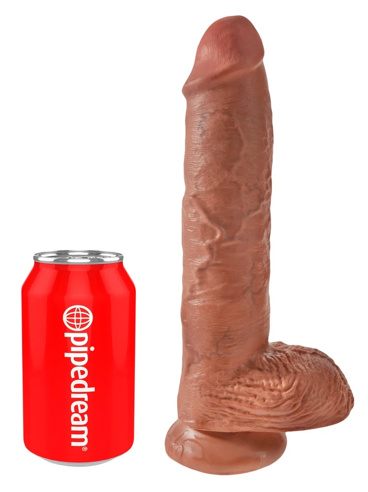 Realistische dildo met zuigvoet 25,4 cm