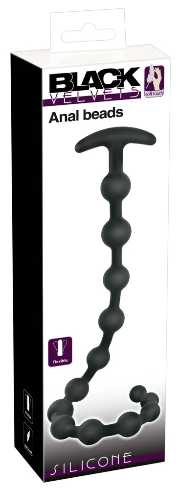 Flexibele anaalkralenketting van siliconen 50 cm