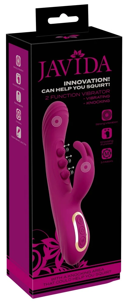 Javida rabbit vibrator met klopfunctie