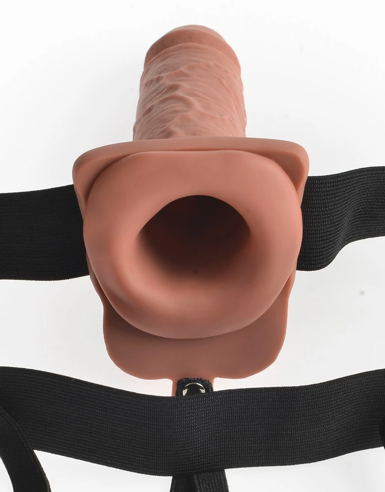 Vibrerende holle strap-on met afstandsbediening