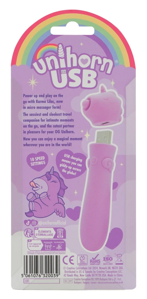Unihorn USB Karma Lilac mini vibrator