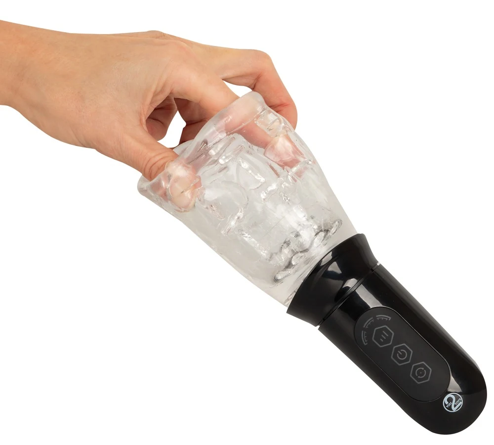 Roterende masturbator met zachte sleeve