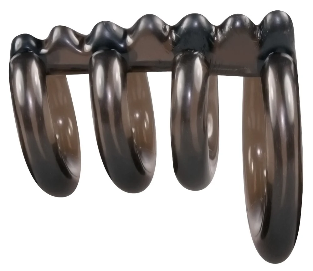 Bad Kitty cockring met testikelring en ribbelstructuur