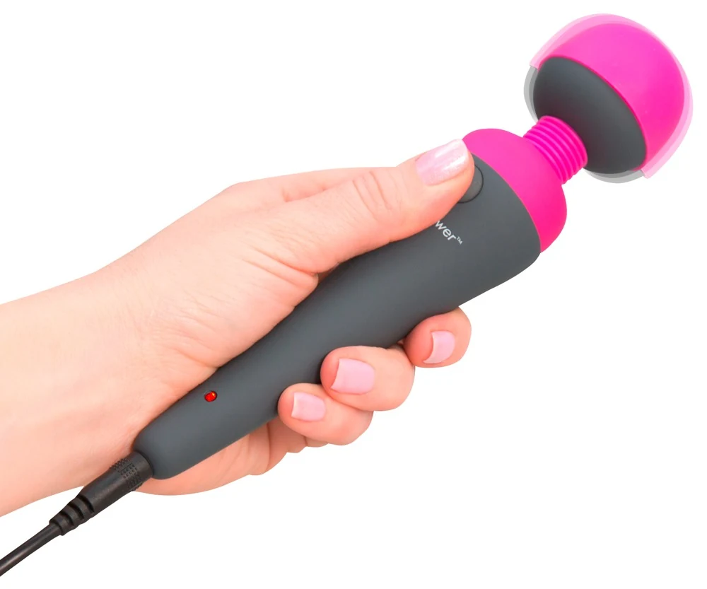 Palmpower massager met flexibele siliconen kop