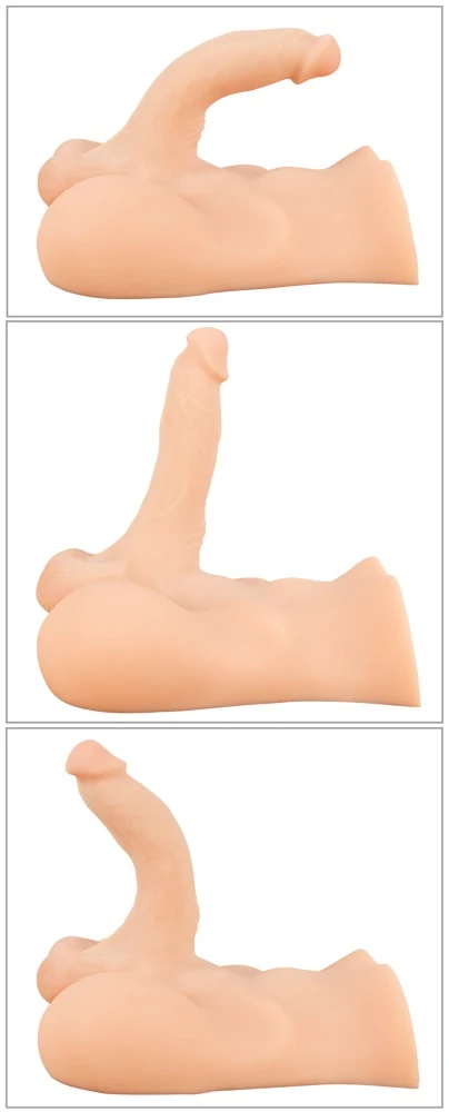Realistische torso masturbator met dildo en anale opening