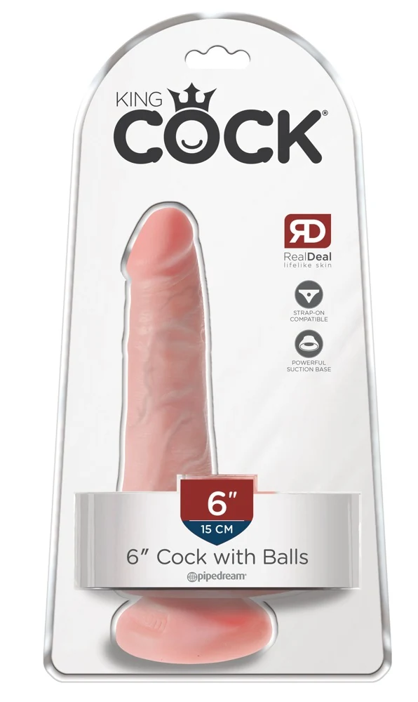 King Cock dildo 15,2 cm met zuigvoet