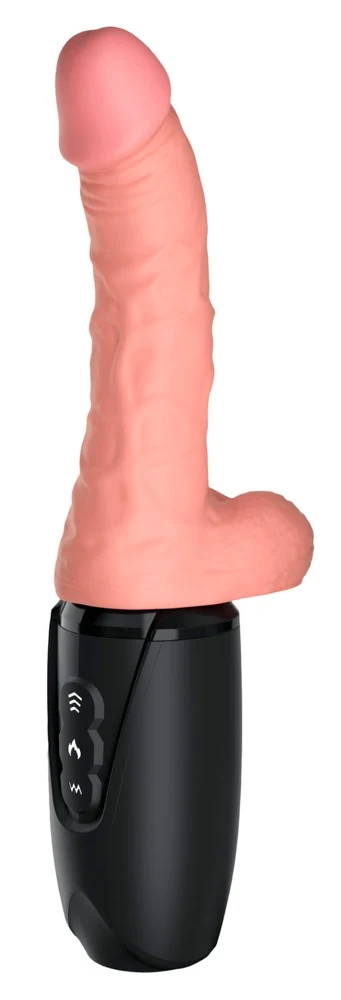 Levensechte penis vibrator met warmte en stootfunctie