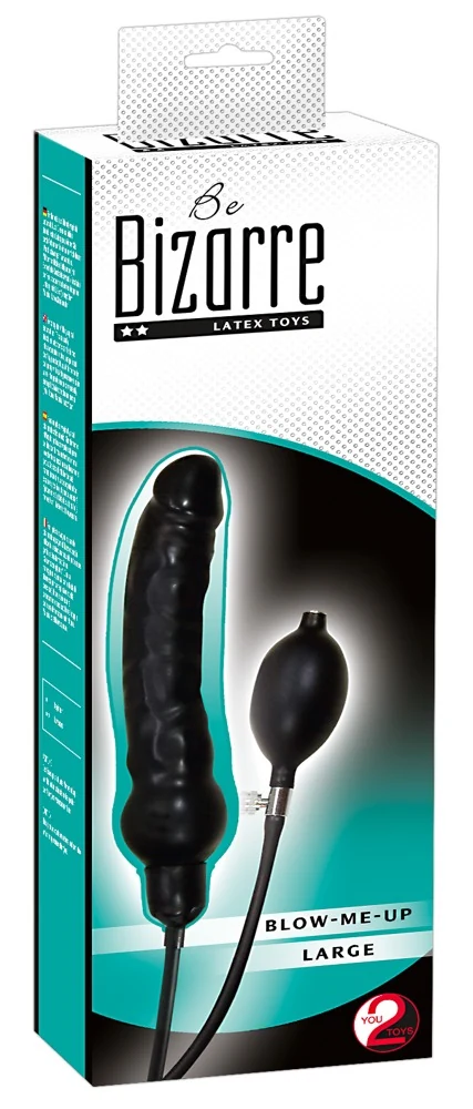 Opblaasbare dildo met pompbal large