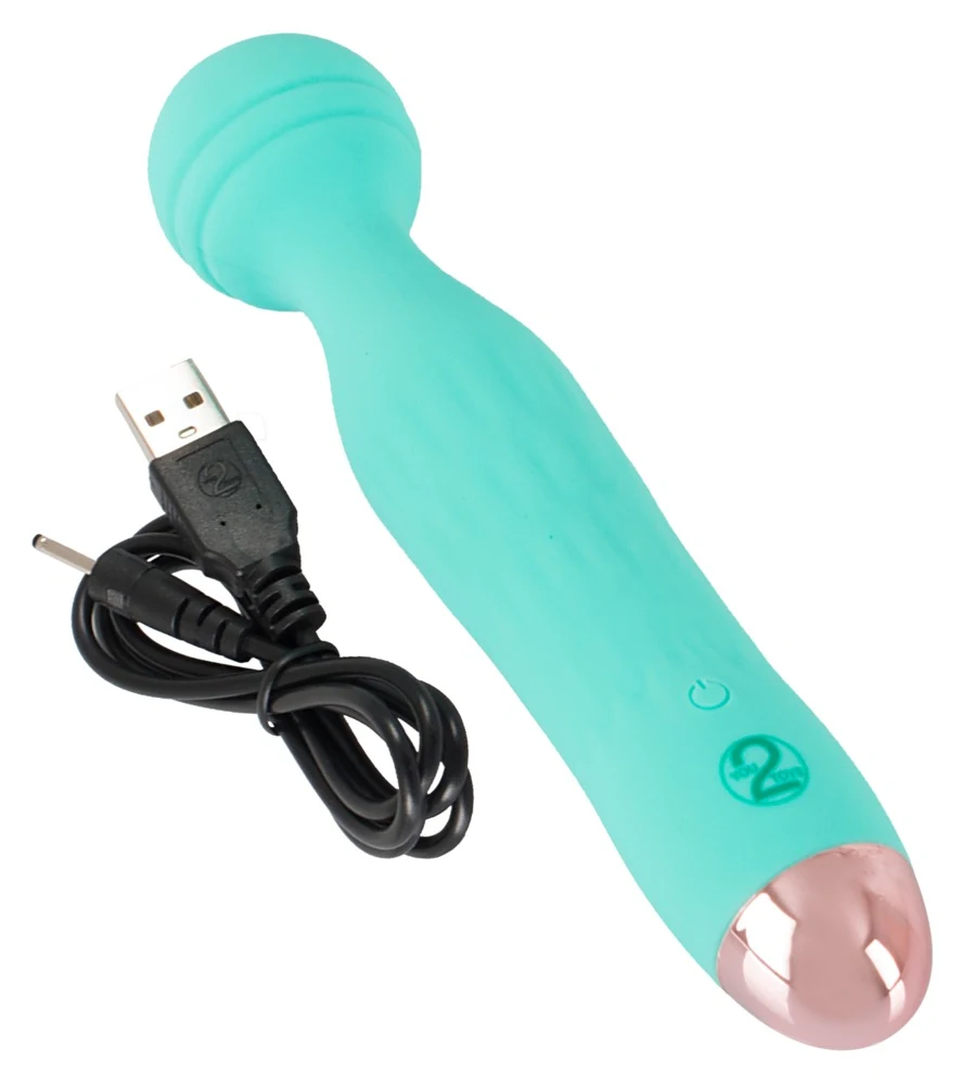 Groene mini vibrator met flexibele kop