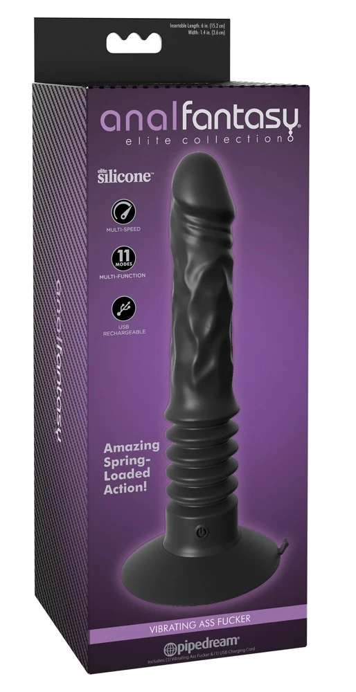 Vibrating Ass Fucker anaal vibrator met duwfunctie