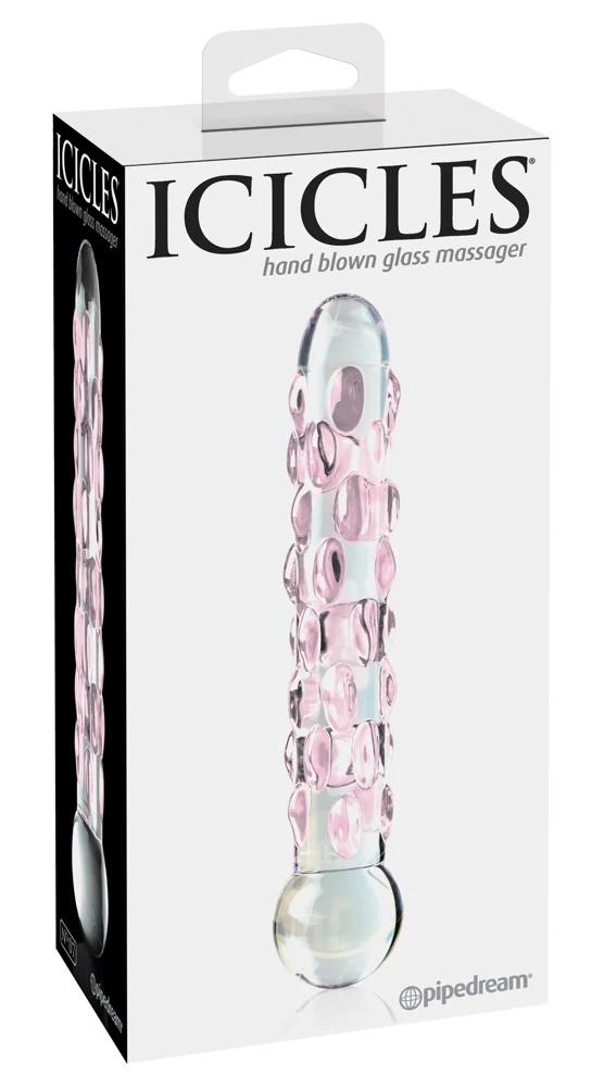 Handgemaakte glazen dildo met nopjes