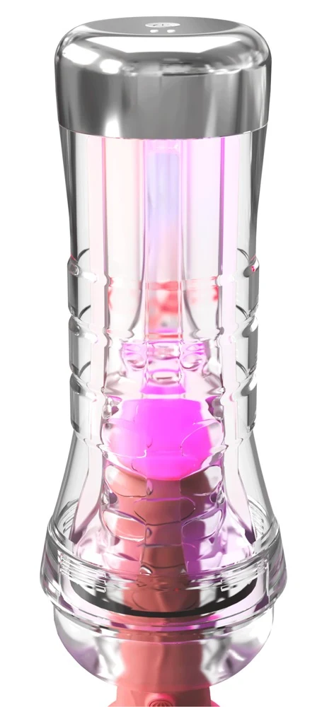 PDX Elite ViewTube XXL See-Thru EZ-Grip LED Stroker Clear