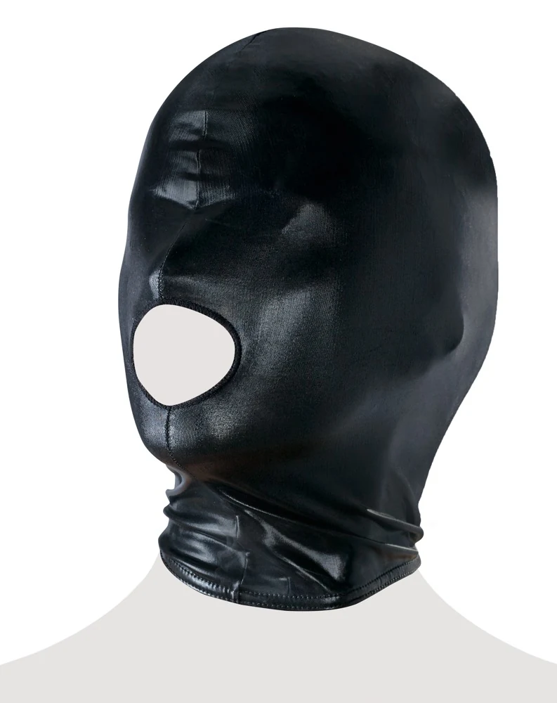 Wetlook hoofdmasker met mondopening