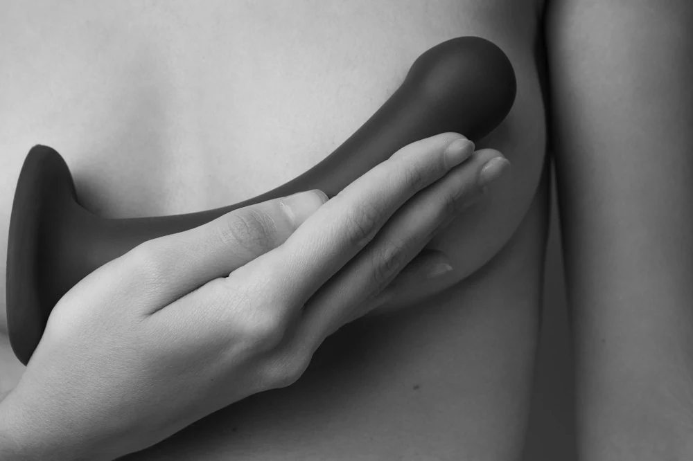 Dual Density Buigbare Dildo met Zuigvoet 18 cm