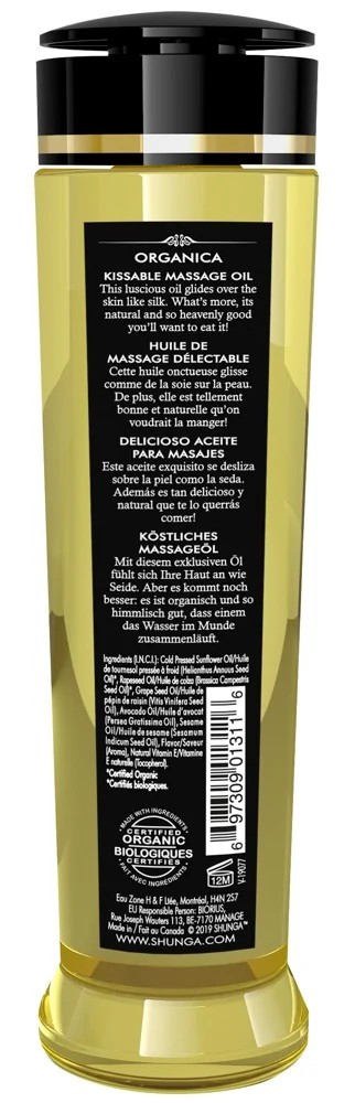 Shunga Organica Kissable Massage Oil Exotic Green Tea 240 ml